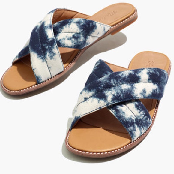 Madewell Shoes - NEW 💙 MADEWELL Puffy Strap Tie-Dye Print Sandals
